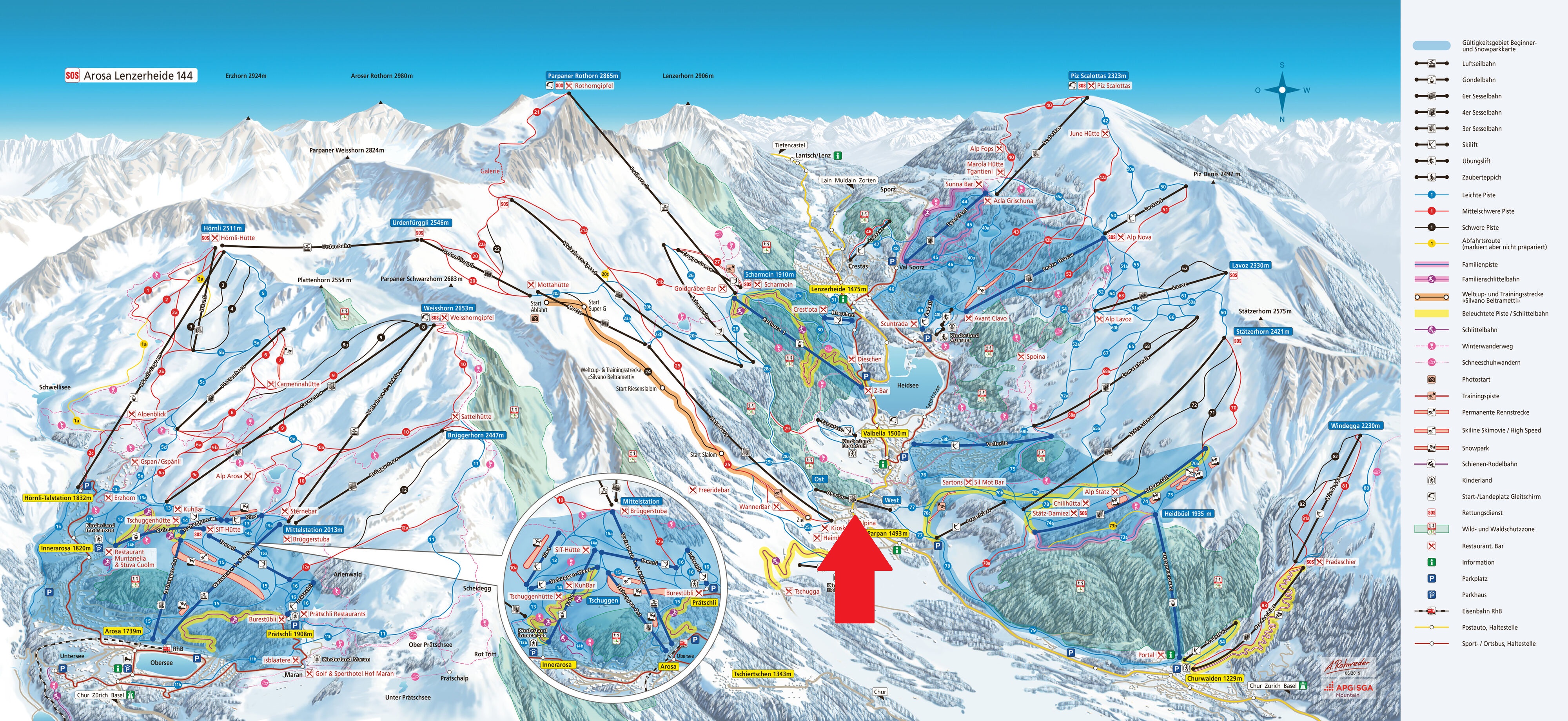 Skimap Lenzerheide with our location